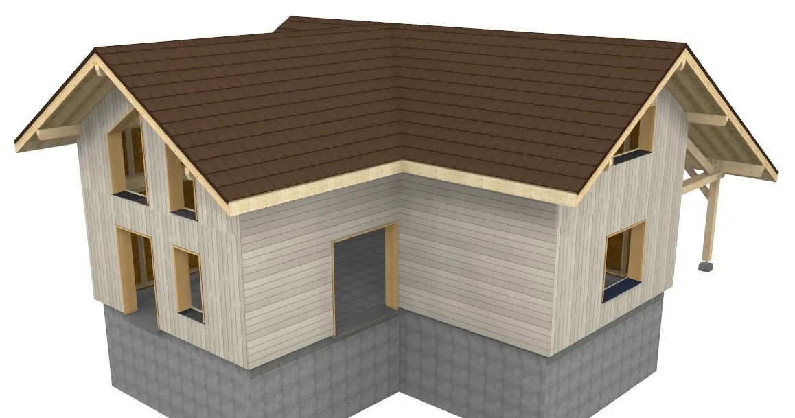 Réalisation VS Bois 3 — plan 3D de structure bois