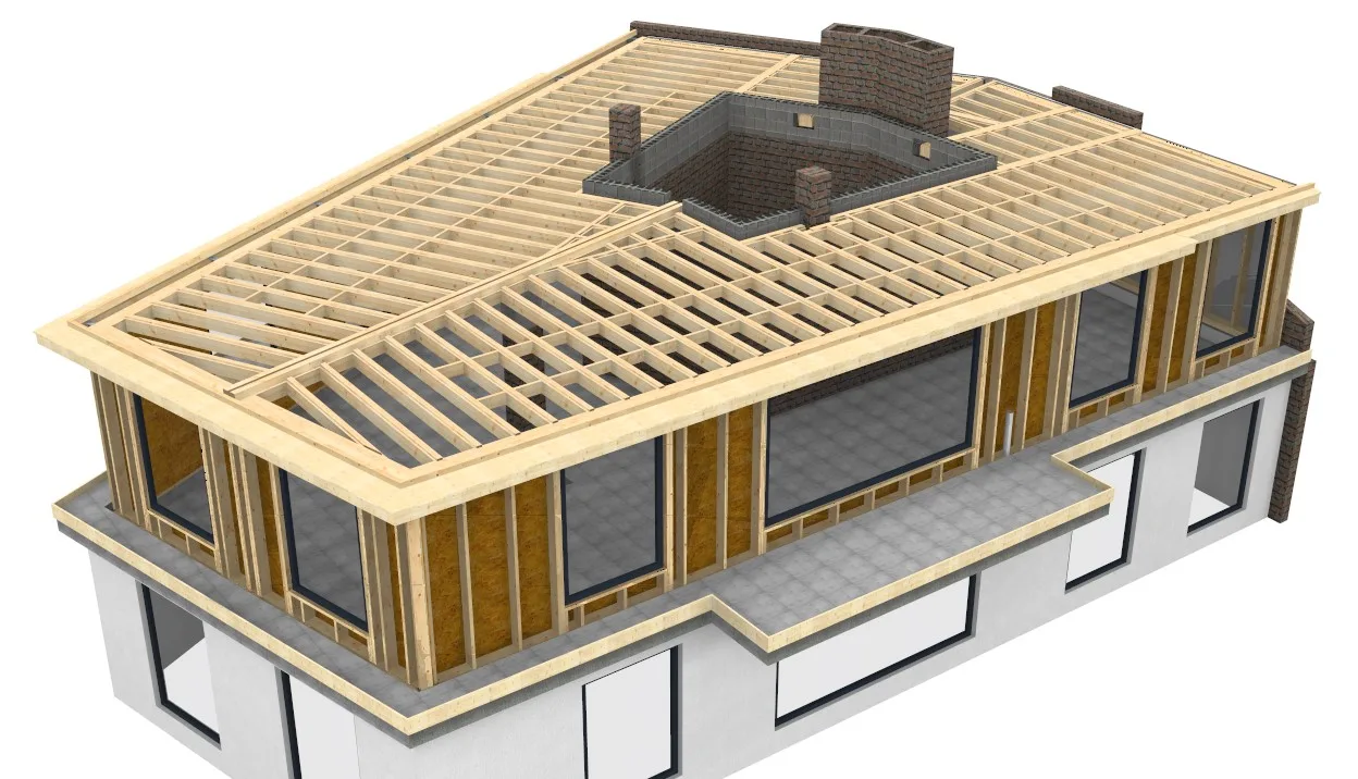 Réalisation VS Bois 4 — plan 3D de structure bois
